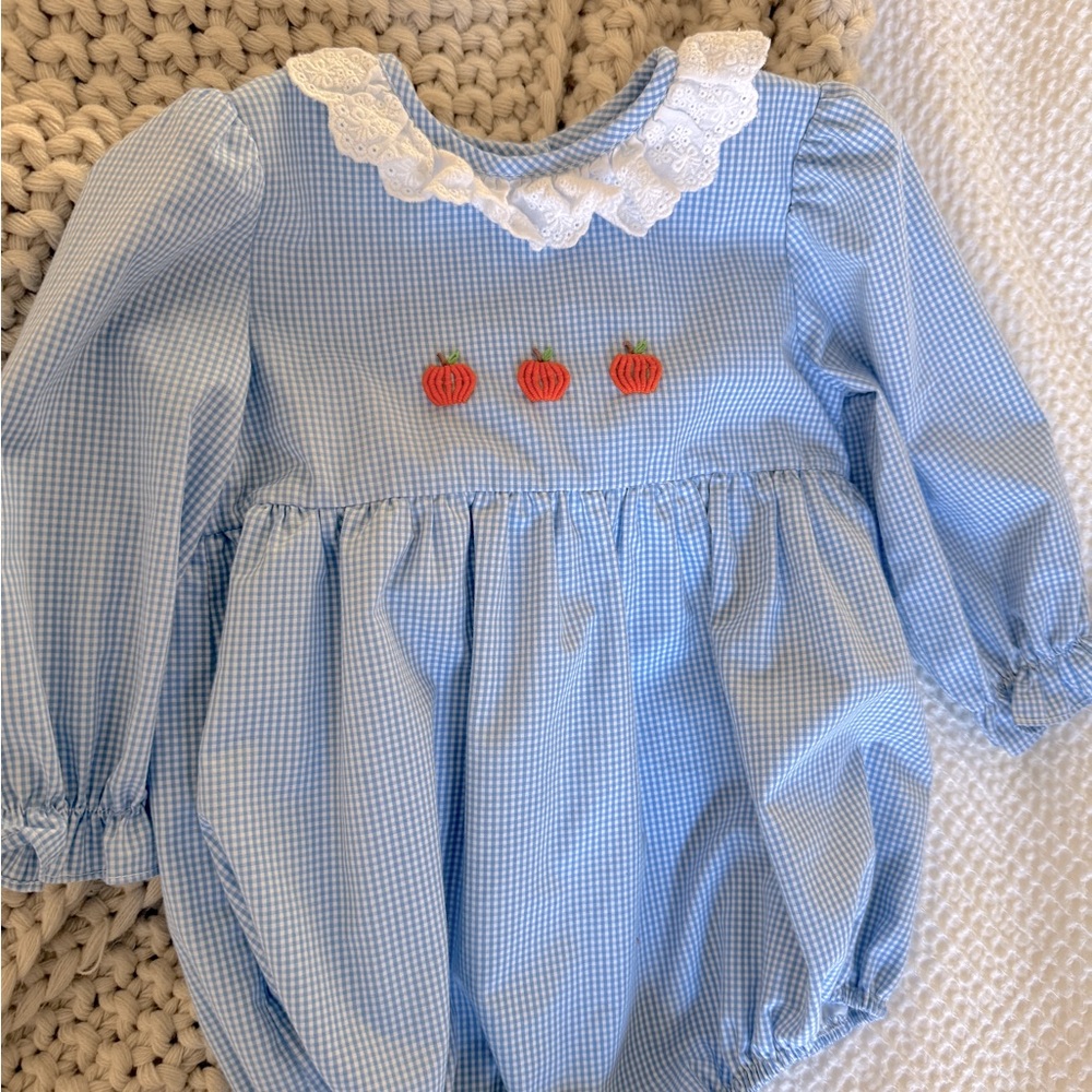 Baby Girl Long Sleeve Pumpkin Bubble